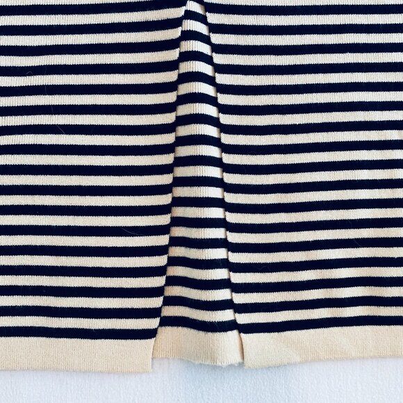 Pretty Garden striped knit skirt set Women's Large red black cream stretch - Picture 9 of 12